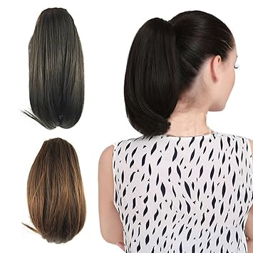 Amazon Com Deniya Short Straight Claw Clip Ponytail Hair