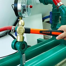 WEDO Brass Ball Peen Hammer with Fiberglass