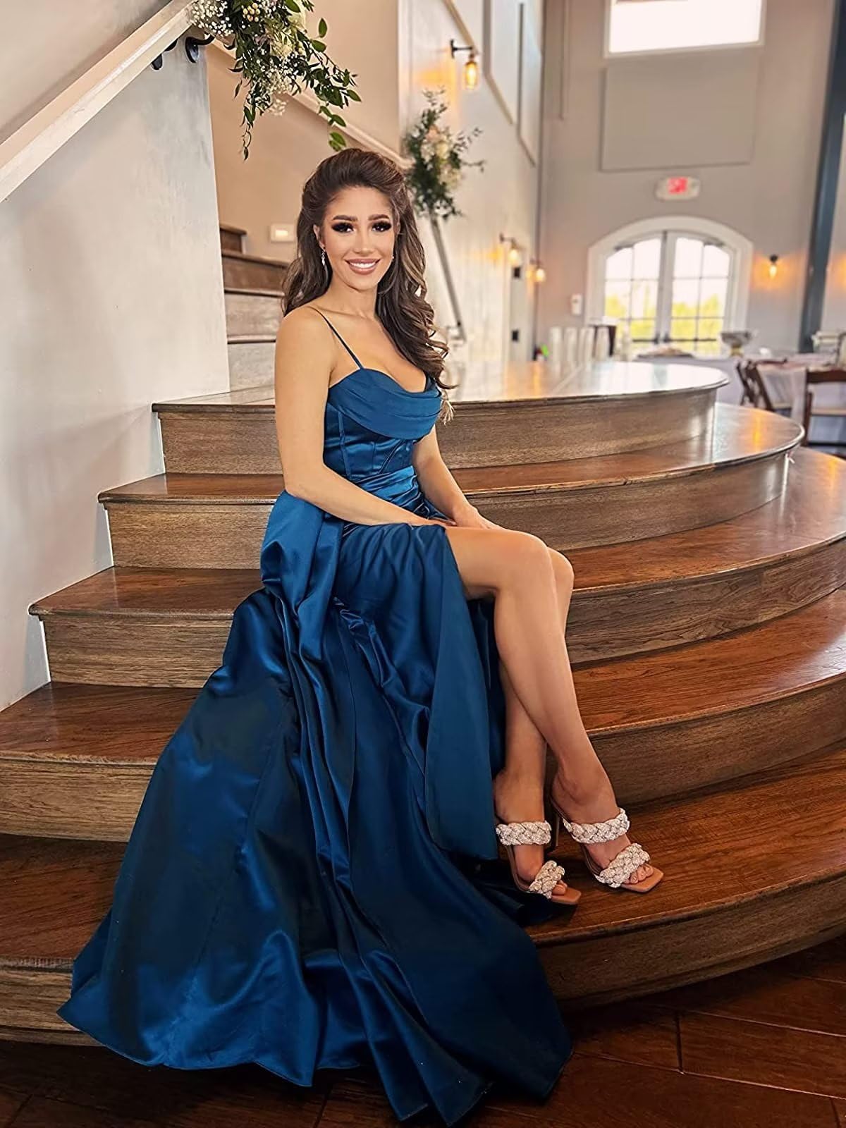 Royal Blue Mermaid Prom Dresses Plus Size 2024 Ball