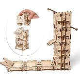 Ugears Modular Dice Tower, Wood Laser Cut, DIY, Self Assembling Set, Easy Roller Perfect Board Game