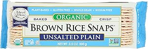 Edward & Sons, Rice Snaps Plain Unsalted Organic, 3.5 Ounce