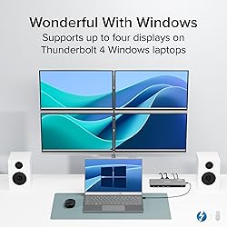 Plugable Thunderbolt 4 Dock for Quad Monitors
