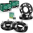YHTAUTO 5x4.75 Wheel Spacers 20mm Compatible with 1979-2019 Chevrolet, GMC, Buick, Cadillac, Pontiac Models Tire Spacers w/ M12x1.5 & 12.9 Grade Studs, 70.3mm Hub Bore 5 Lug 4PCS Black Wheel Adapter