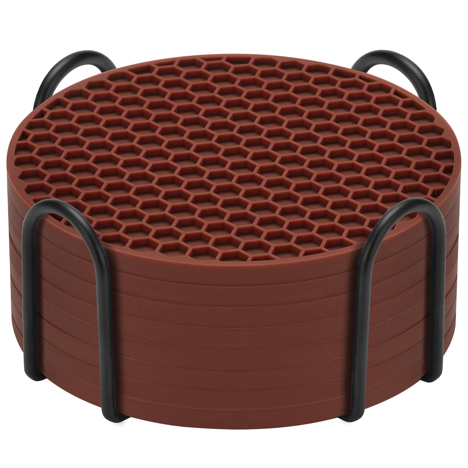 Silicone Coasters Set of 8 with Holder,Coasters for