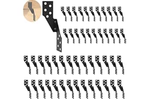 NRSPP Hurricane Straps Brackets 50 Pcs，Hurricane Tie with Black Powder-Coated,Hurricane Straps Trusses/Rafters Ties