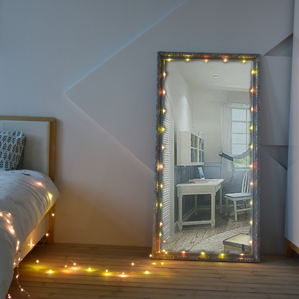 YMING Decorative Fairy Lights, USB 19.6ft 40 LEDs Flower String Lights Waterproof Festival Starry Twinkle Lights For Bedroom Indoor Outdoor Christmas Party (multicolor flower)