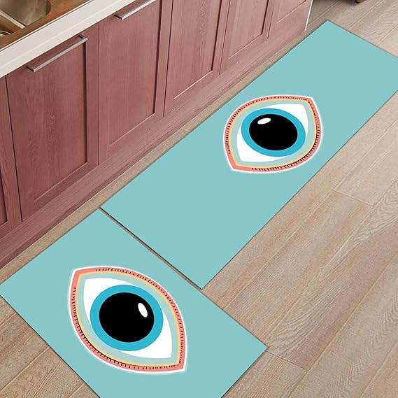 FAMILYDECOR - Juego de 2 alfombras para baño, cocina, entrada y baño
