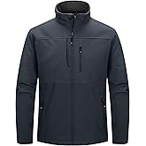 33,000ft Men's Lightweight Softshell Jacket Warm Fleece Lined Windbreaker Waterproof Soft Shell for Outdoor Hiking