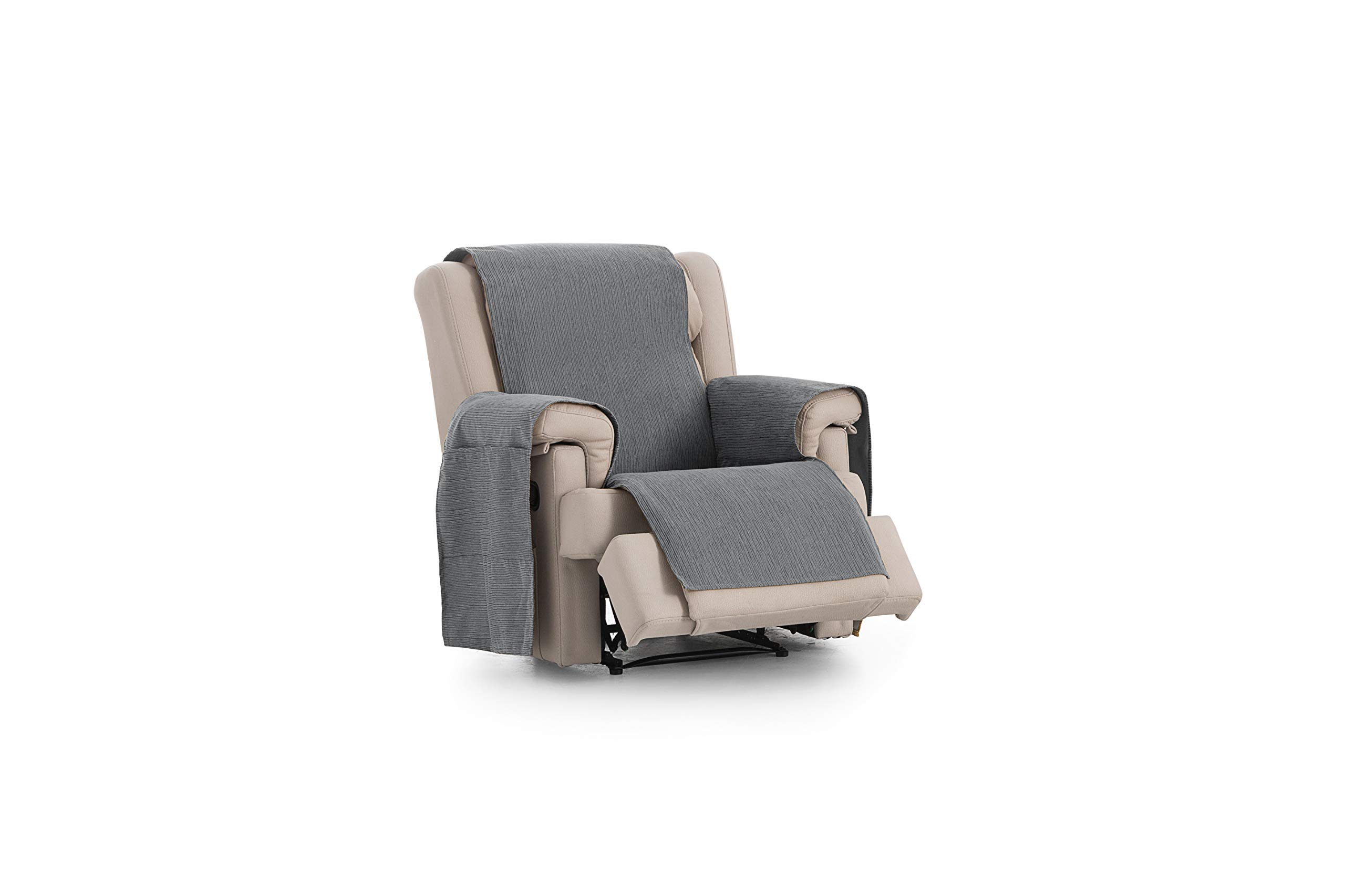 Eysa Waterproof and Breathable Sofa Cover, 65% polyester 35% cotton, Grey, 55 cm