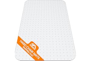 Office Chair Mat for Carpet, 30 X 48 in Computer Desk Chair Mat for Carpeted Floors, PHINOX Crack-Resistant PET Easy Rolling Hard Mat for Office Chair on Carpet, Anti-Slip Carpet Protector Mat Clear