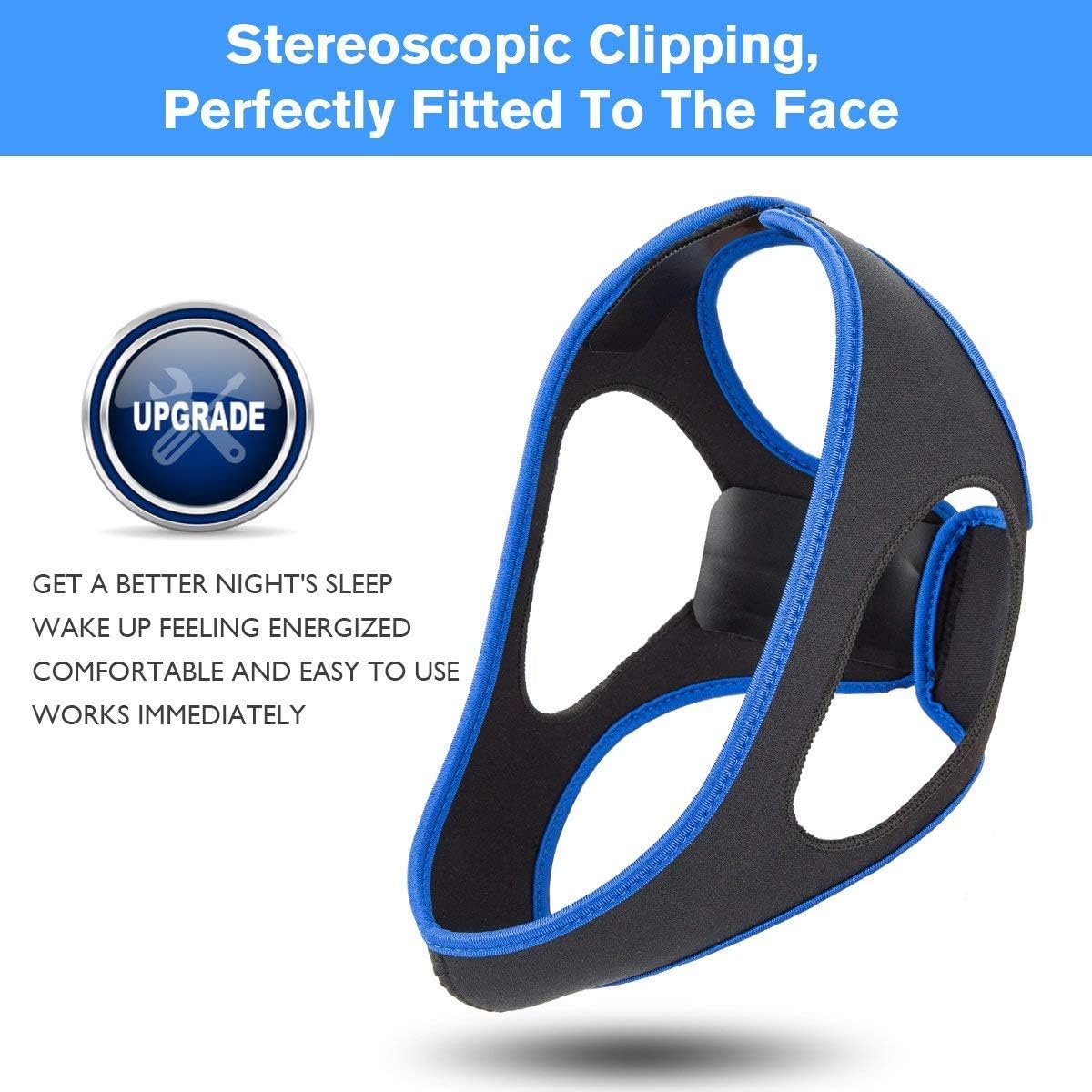 Strap to Stop Snoring, Anti-snoring Unisex Jaw Belt, Get Restful Sleep and Wake Up Energized. Adjustable Chin Strap.: Kitchen & Dining