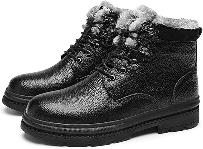 Amazon Lecmt スノーシューズ ブーツ メンズ 冬 トレッキングシューズ 黒 防寒 綿靴 歩きやすい アウトドア 暖かい 裏起毛 スニーカー ウィンターブーツ 防滑 雪靴 ハイキングシューズ 耐摩耗性 軽量 保温 防風 防汚 雪対策 レースアップシューズ