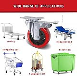 DSL Heavy Duty 4x 100mm Swivel Castor Wheel 700kg Braked Trolley Furniture view 3