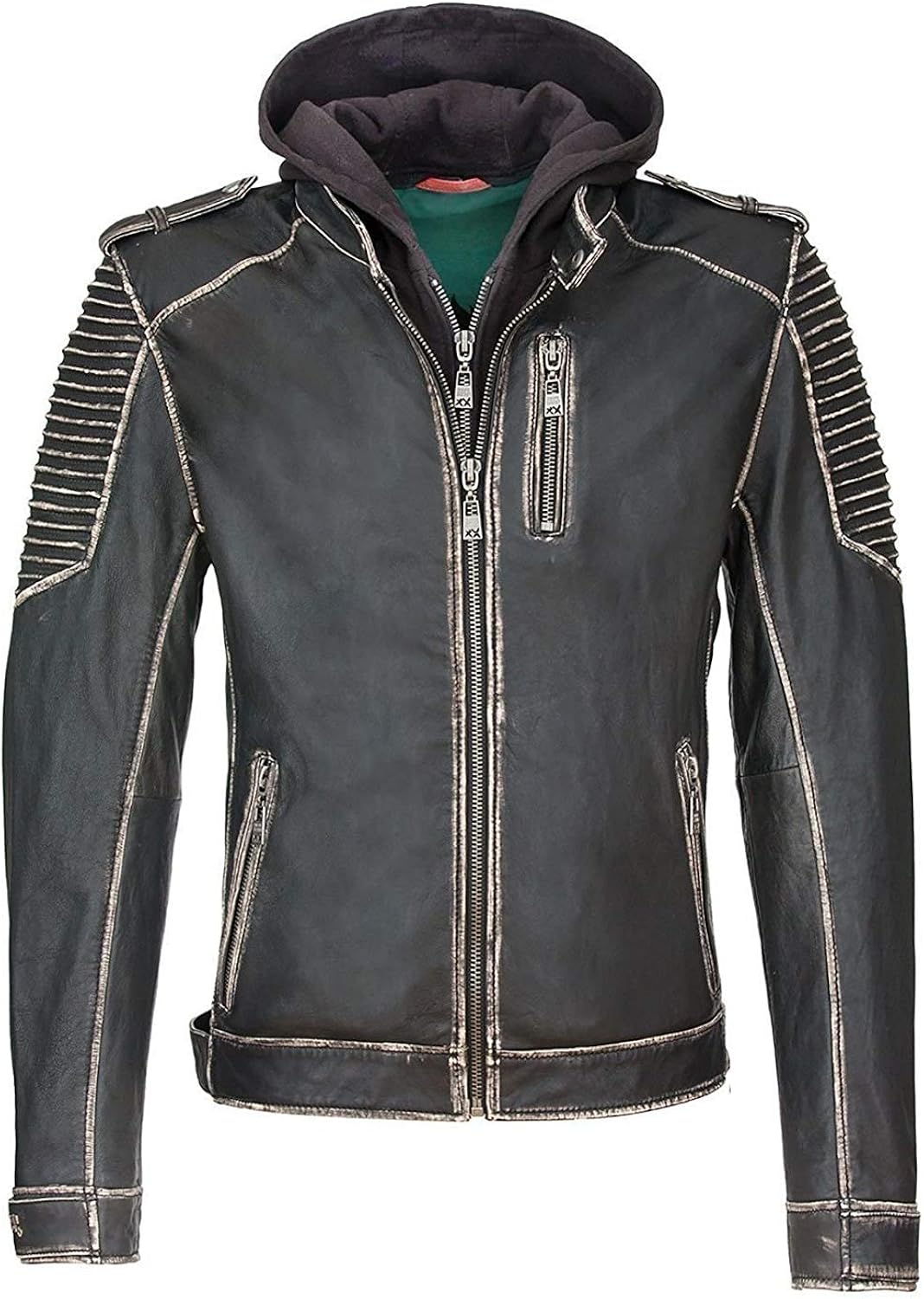 Authentic Quality The Killing Jacket Distressed Black Real Leather Jacket The Best Selection Of Maaun Net