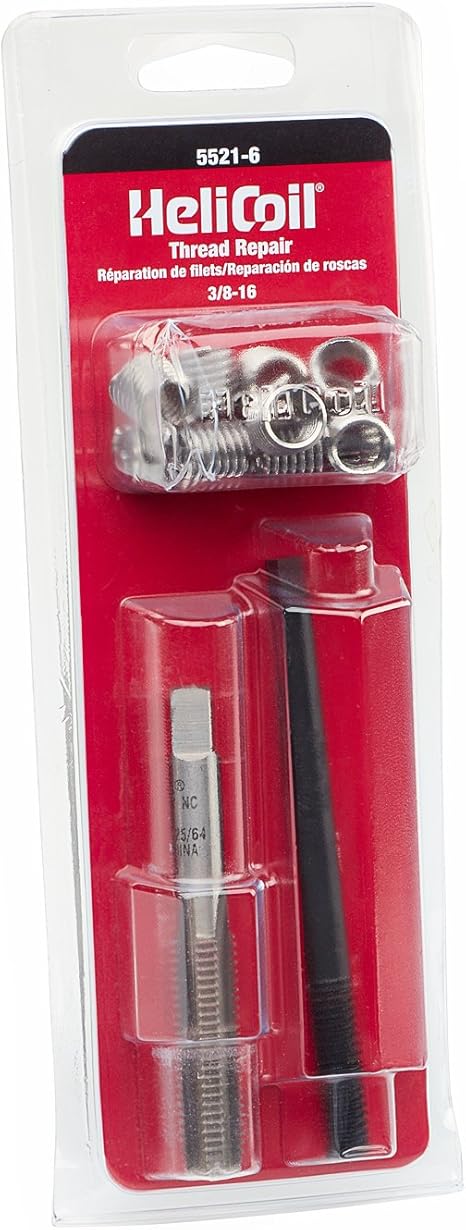 Helicoil 5521-6 3/8-16 Inch Coarse Thread Repair Kit, Thread Repair ...