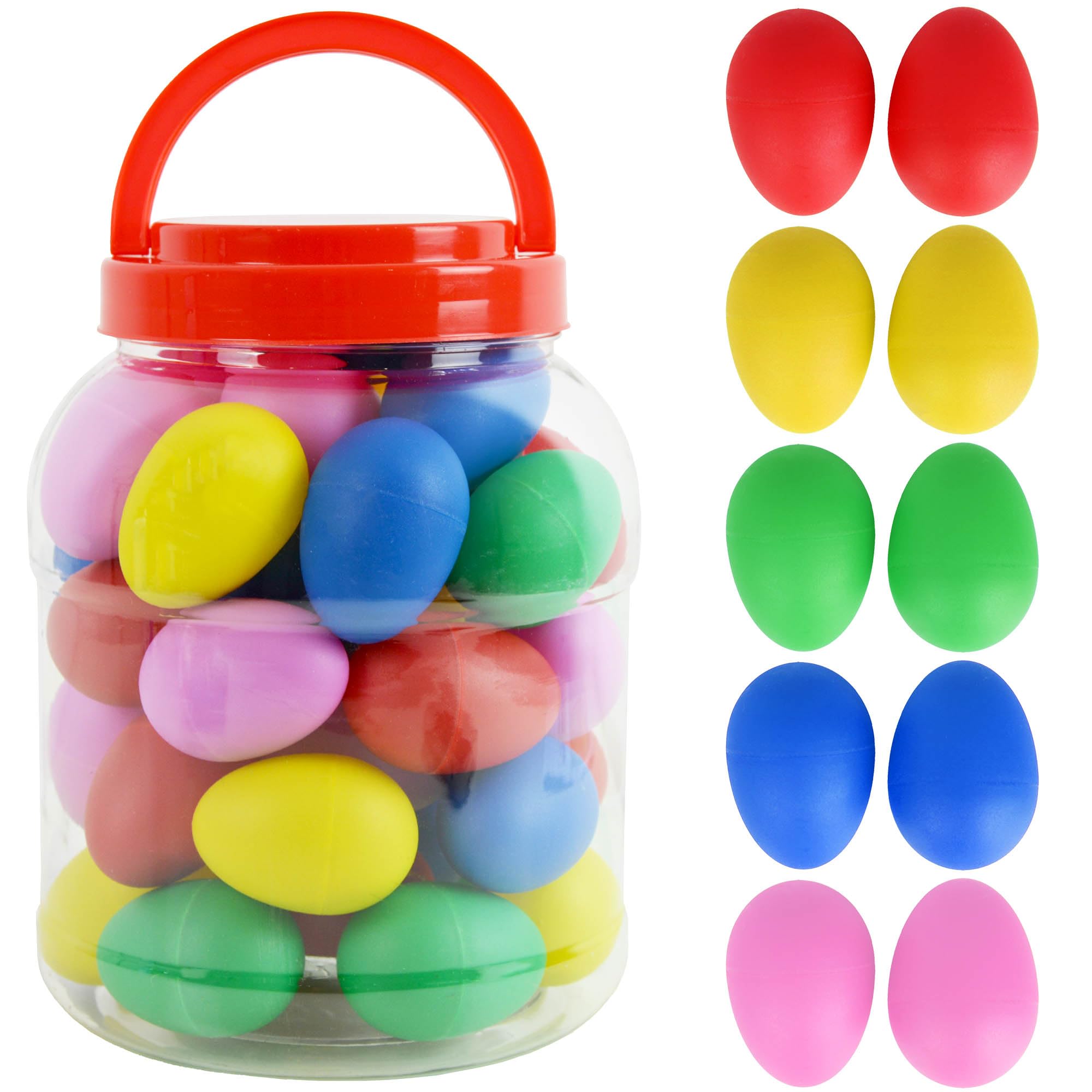 A-Star AP5200 Multi Coloured Egg Shakers - Box of 40 - Percussion Egg Maracas, Mixed — image 1