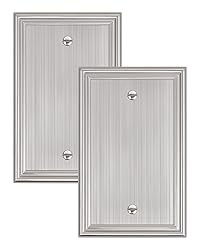 TREEWELL 2-Pack Single Blank Wall Plates, Durable