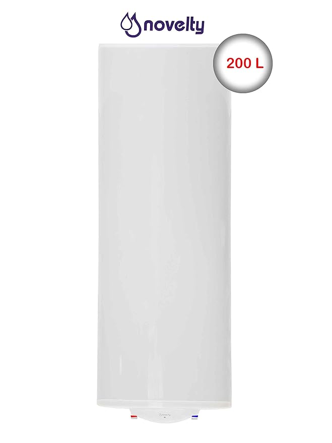 NOVELTY 911030007 NV-200S Warmwasserspeicher 200 Liter Elektrospeicher Warmwasserbereiter Standspeicher, 1.5 W, 230 V, Weiß