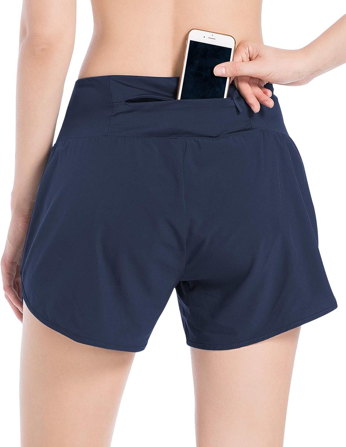 VAYAGER Women's 4 Inches Running Shorts with Liner