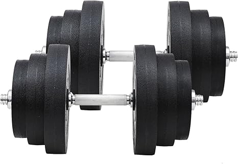 HOMCOM Juego de Mancuernas Pesas de Fitness 40KG Ajustable ...