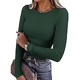ANRABESS Women Long Sleeve Thermal Shirt Fleece Tops 2026 Fall Winter Crew Neck Casual Base Layer T-Shirts Warm Undershirts