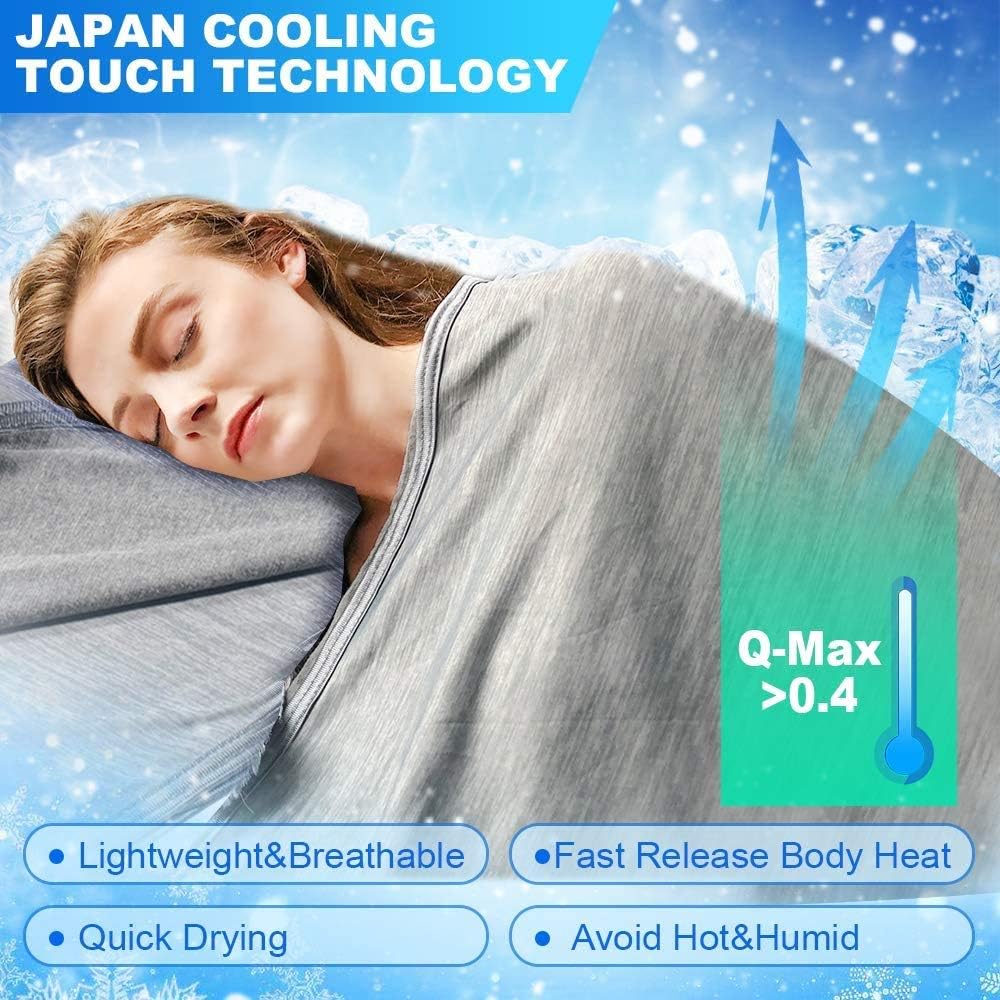 Luxear Cooling Blanket for Summer Throw Blanket With Arc-Chill 3.0 Technology Keep Cool for Sofa Bed Comfort Soft Nap Blanket Fabric Breathable Adult Baby Children - Image 3