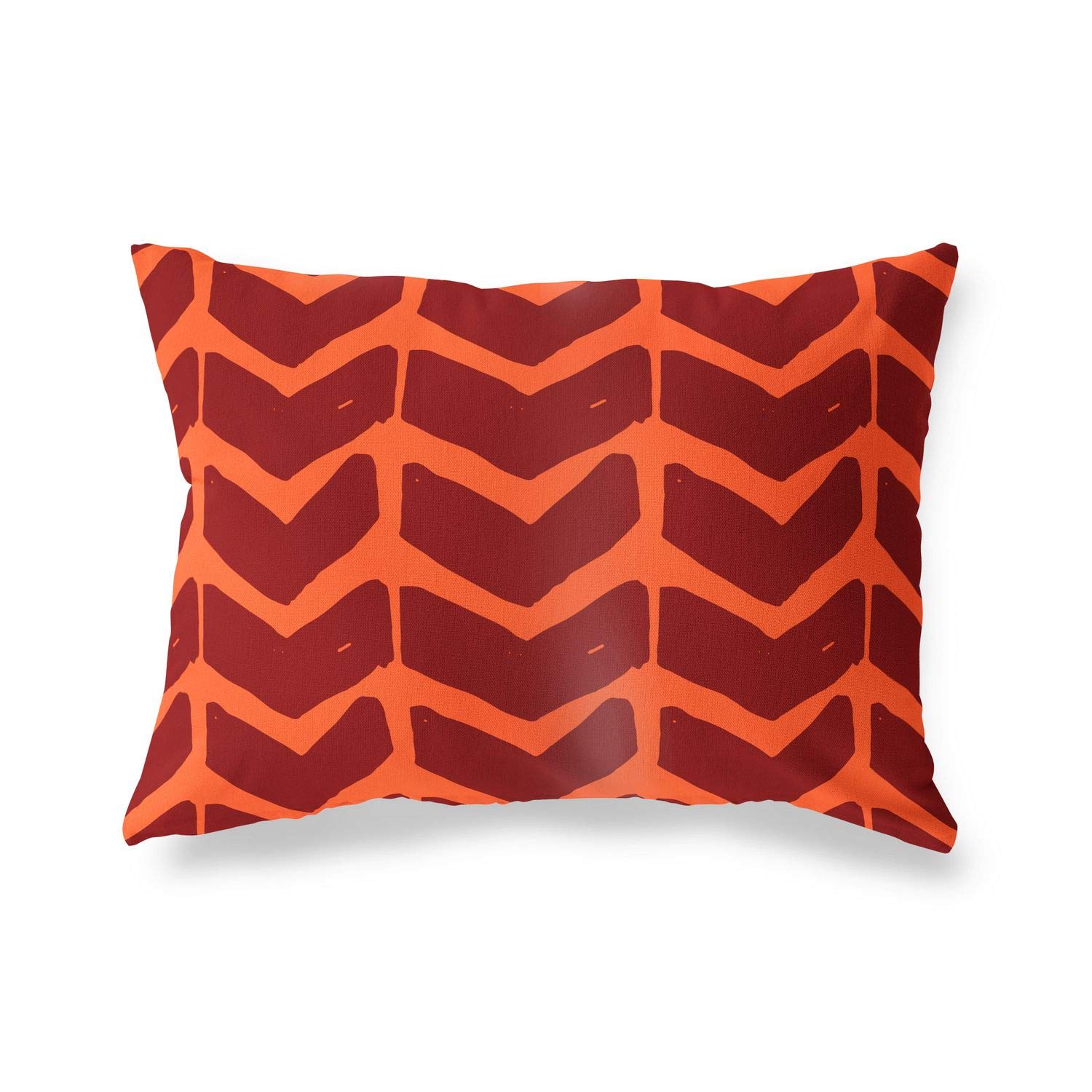 BonaMaison Decorative Cushion Cover, Orange Bordeux Throw Pillow Covers, Home Decorative Pillowcases for Livingroom, Sofa, Bedroom, Size: 45X60 Cm - Designed and Manufactured in Turkey