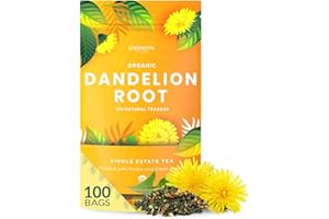 CEDERBERG TEA COMPANY Organic Dandelion Root Tea-100 Tea Bags | Organic Herbal Tea | Eco-Friendly Tea Bags | Non-GMO Caffeine Free Tea