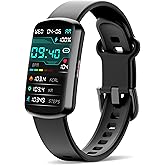 JYUAJOI Health Fitness Tracker, Smart Watch with 24/7 Heart Rate and Blood Pressure Monitor, Activity Tracker with Blood Oxygen, 120 Sport Mode Waterproof Sleep Tracker for Women Men (Black)