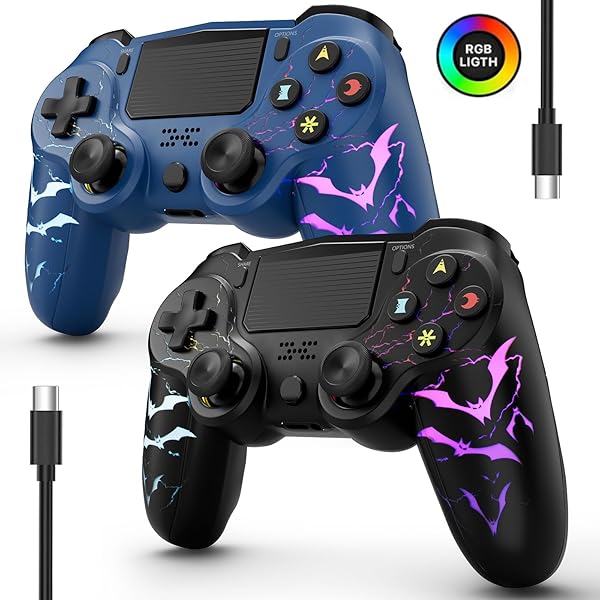 GamingBoy Controller Wireless For PS4, 2 Pack Spider