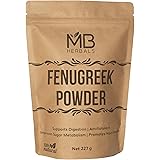 MB Herbals Fenugreek Seeds Powder 227 Grams | 8 oz | Half Pound | Trigonella foenum-graecum Sd. | Methi Powder | Spice Indian
