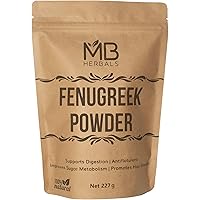 MB Herbals Fenugreek Seeds Powder 227 Grams | 8 oz | Half Pound | Trigonella foenum-graecum Sd. | Methi Powder | Spice…