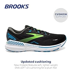Brooks Men's Adrenaline Gts 23 Sneaker, Black