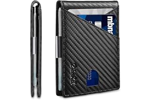Zitahli Wallet for Men - with Money Clip Slim Leather Slots Credit Card Holder RFID Blocking Bifold Minimalist Wallets with Gift Box
