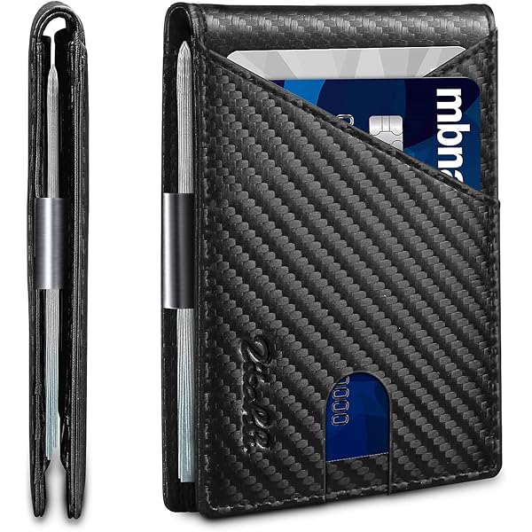 Personalized Engraved Metal Wallet For Him - Slim RFID Blocking Aluminum Card Holder With Money Clip