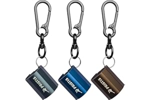 Pristis 3 Pack Fishing Rod Clips, Wearable Rod Holders with Keychain, Portable Hand-free Stainless-steel Fly Fishing Pole Accessory Tackle with Carabiner, Rustproof Durable Assistant Tool Gear