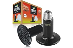 LUCKY HERP 150W Ceramic Heat Emitter, Reptile Heat Bulbs, Ceramic Heat Lamp for Reptiles, Amphibian, Chicken, Dog, Cat (2-Pack)