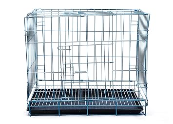 Futurekart Single-Door Folding Metal Dog Cage with Paw Protector (60x42x50CM)