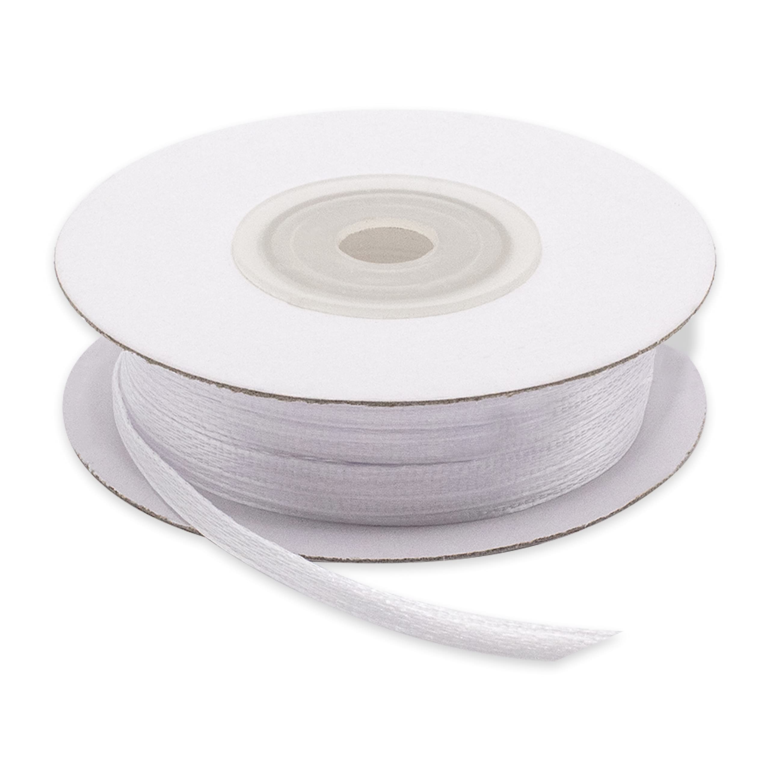 Decoraparty 50m White Double Satin Ribbon 3mm Satin Roll for Party Favours, Wedding, Christening, Communion, Confirmation, Ceremony — image 1