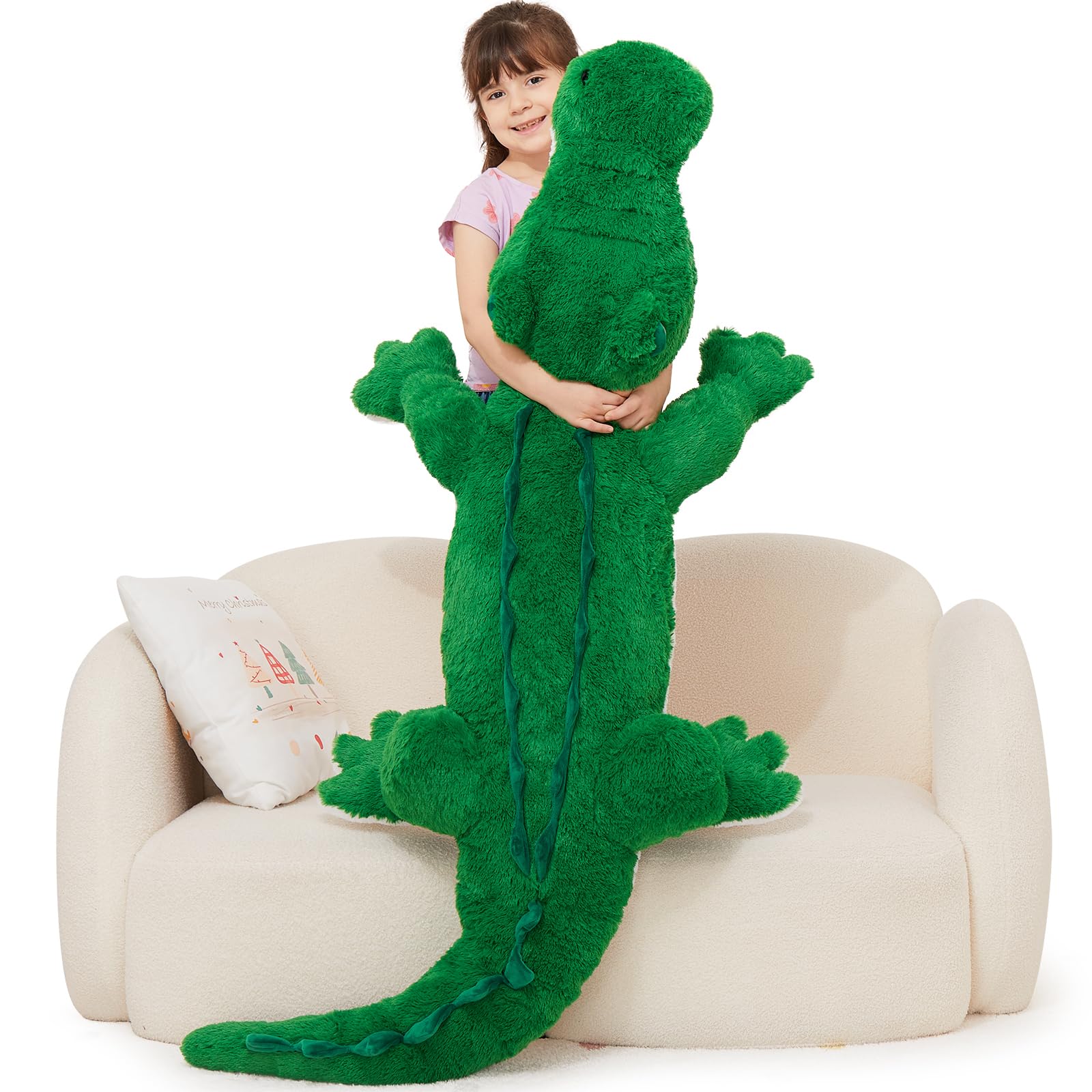 Photo 1 of  *USED*MorisMos Giant Alligator Stuffed Animal, 67inch Huge Alligator Plush Toy, Large Stuffed Crocodile Pillow for Kids, Green