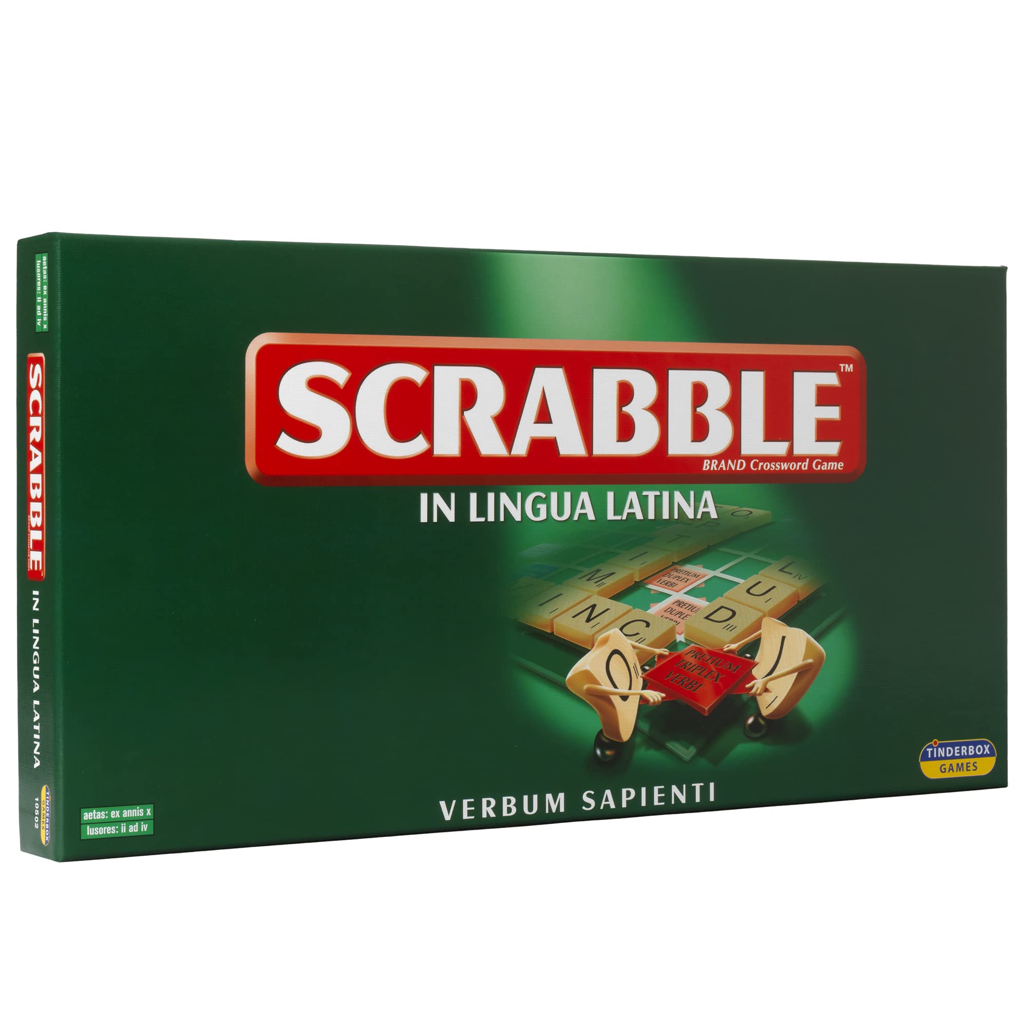 IDEAL | Scrabble Classic: a reproduction of the original 1950's design with wooden tiles - Latin Edition | Classic Games | For 2-4 Players | Ages 10+