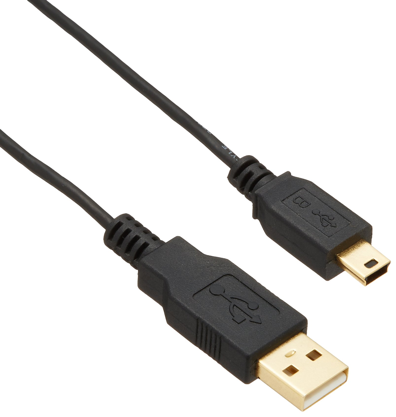 バッファロー BUFFALO USB2.0ケーブル (A to miniB) カメラ用 スリムタイプ ブラック 1m BSUAMNSM210BK の商品画像