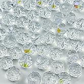 YHYPOCI 500pcs 3mm Crystal Glass Beads for Crafts Faceted Rondelle Glass Beads for Jewelry Making Crystal Spacer Beads for Necklaces Bracelets Earrings DIY Craft(Crystal AB)