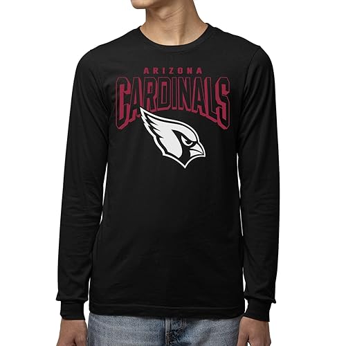 Junk Food Unisex Adult Nfl Bold Logo Long Sleeve T-Shirt, Black, X-Large US