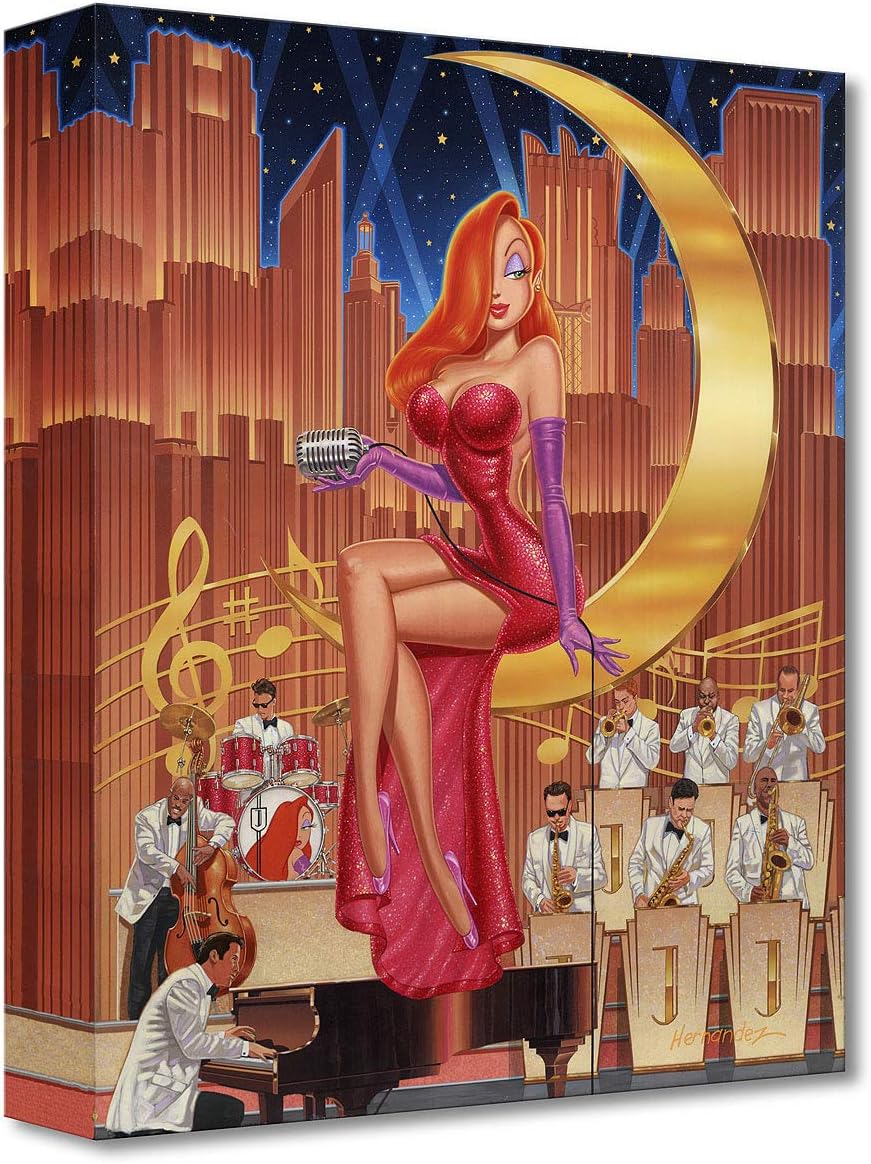 Disney Fine Art A Moon and a Star 16" x 13" Treasures on Canvas Who Framed Roger Rabbit Gallery Wrapped Canvas by Manuel Hernandez