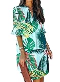 QACOHU Womens Summer Casual Dress Short Sleeve