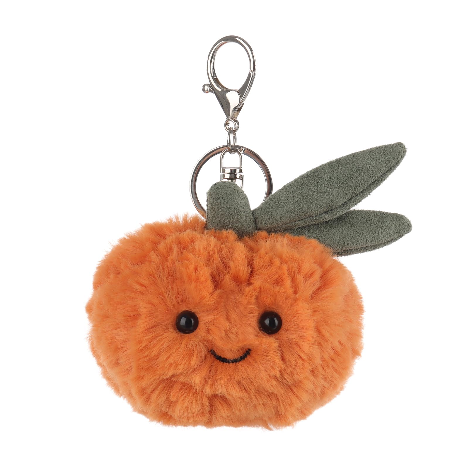 Apricot Lamb Orange fruit Cute Keychain, Soft Stuffed Plush Keychain Toys for Kids’ Backpack, Purse