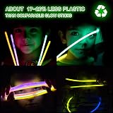 DELEE 200Pcs Glow Sticks Glow Party Pack Neon Bracelets Connectors view 4