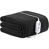 ONDAN Electric Heated Blanket 72"x84" Full Size Microplush Cover Blanket 4 Heat Settings & 10 Hours Auto Off, Cozy & Breathable, Warm All Night, Iron Grey