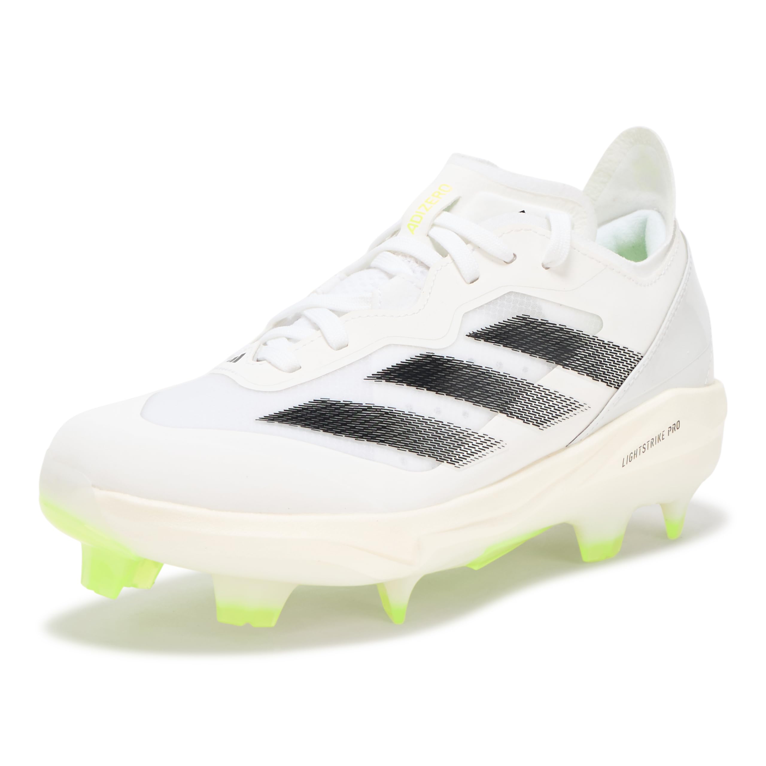 adidas Women’s Adizero Instinct+ Softball Sneaker, White/Black/White, 12.5